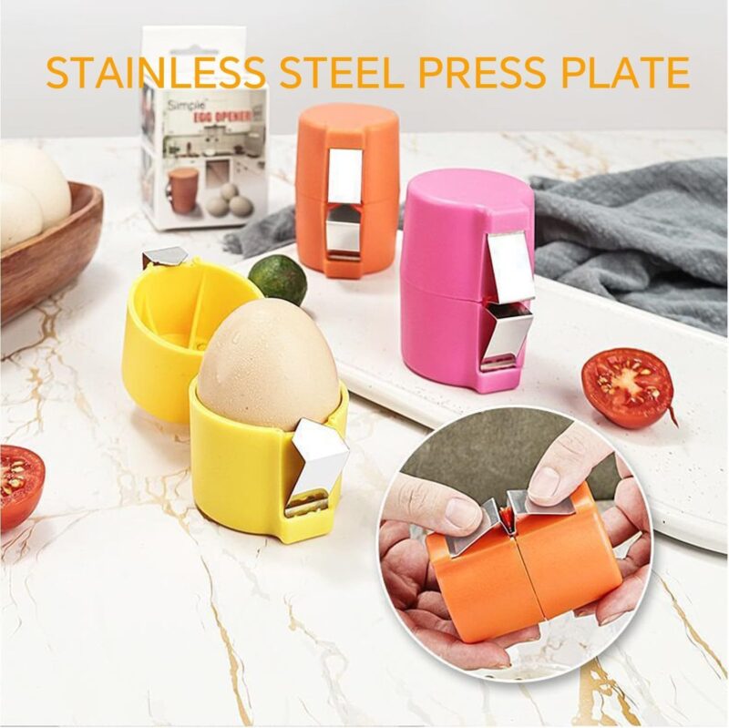 Egg Shell Opener For Hard Boiled Eggs Egg Peeler Tool Handheld Egg Topper Cutter Tool Easy Egg Cracker Tool Egg Slicer For Raw And Hard Boiled Eggs Kitchen Gadgets For Cooking And Baking - Image 7