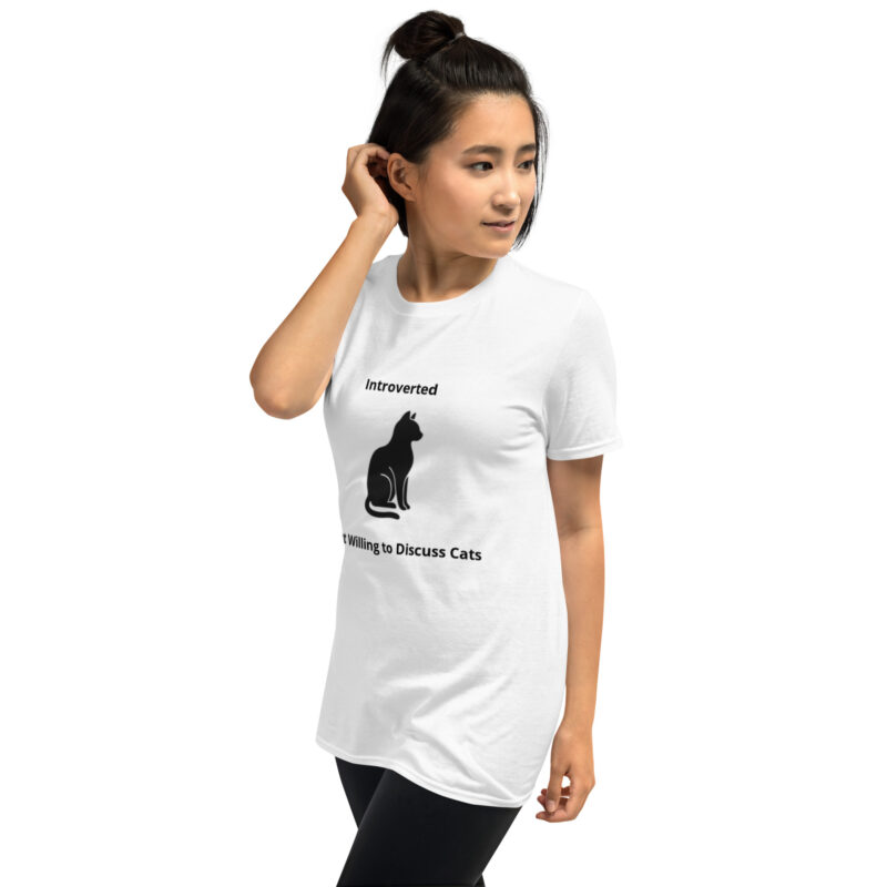 Introverted But Willing to Discuss Cats - Funny Cat Lover Unisex T-Shirt for Maine Coon Bengal Siamese Ragdoll Cat Breeds Enthusiasts - Image 5